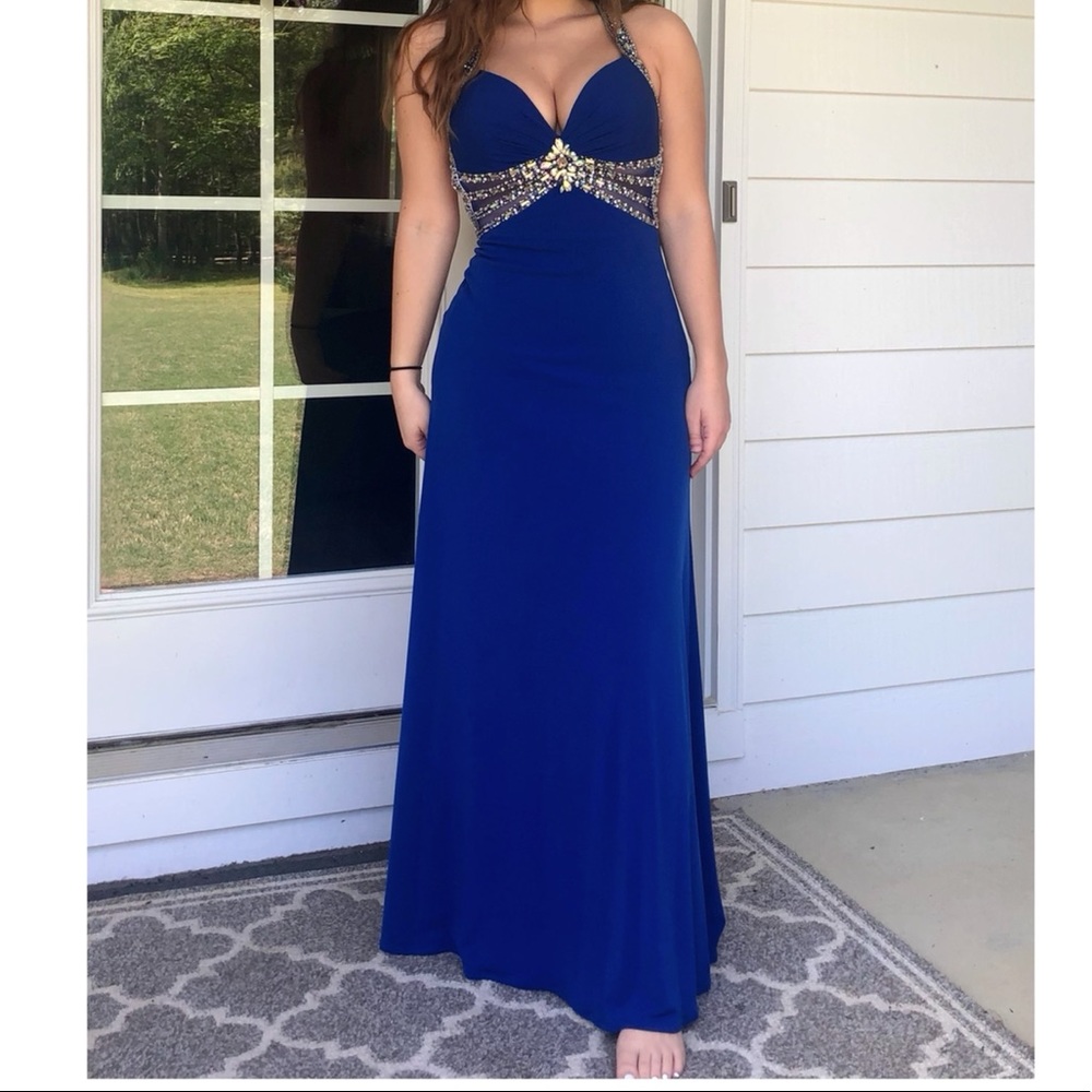 Royal blue prom dress